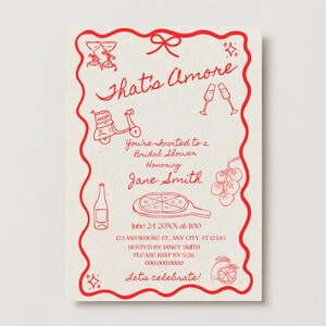 That's Amore bridal shower invitation - digital download