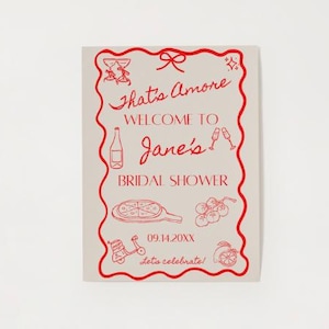 That&#39;s Amore Bridal Shower Welcome Sign - digital download
