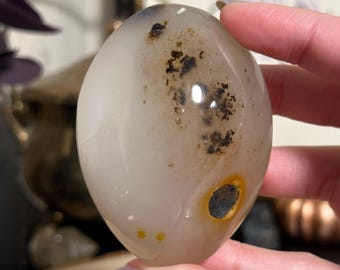Dendritic Agate Palm Stone 2.88in | Madagascar