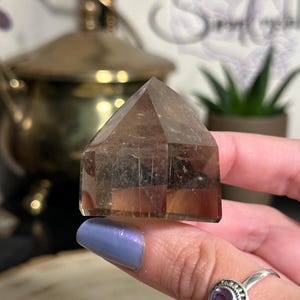 Rutilated Smoky Quartz Tower | Smoky Quartz with Golden Rutile | Brazil
