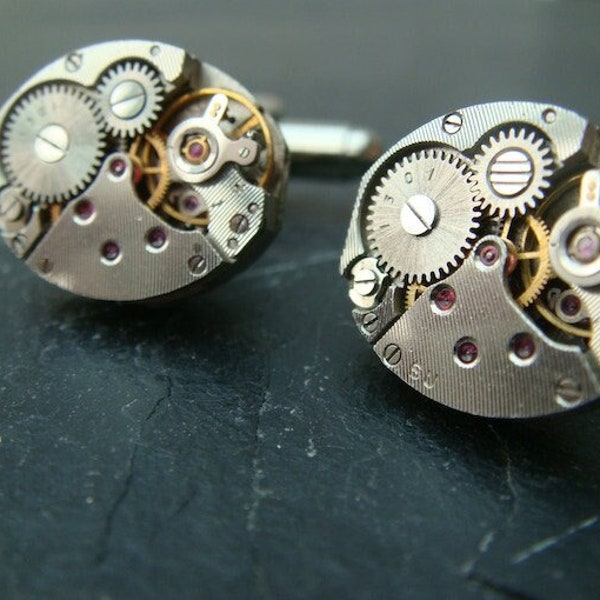 Vintage watch  movement cufflinks - perfect gift for a special occasion