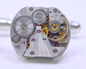 Lovely set of watch movement cufflinks , ideal gift for a wedding, anniversary or birthday