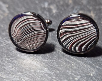 Unique gift for American auto fan - Fordite cufflinks