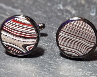 Ideal gift for a motor fan - motor agate cufflinks