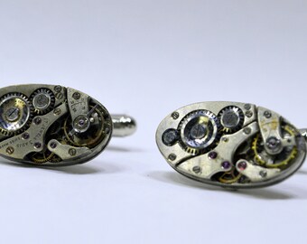 Highly unusual watch movement cufflinks - a unique Christmas gift