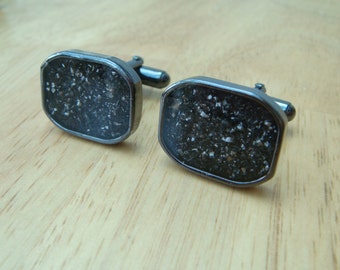 Meteorite cufflinks - ideal gift for a scientist/ astronomer/ space enthusiast!