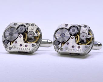 British made watch movement cufflinks