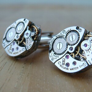 5 Pairs of  Watch Movement cufflinks, ideal gift for the groomsmen and ushers at a wedding
