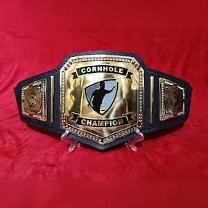 Custom Cornhole Championship Belt Personalized Trophy for Tournaments