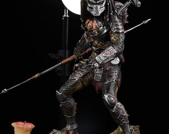Predator Lone Wolf-staty 1/5 skala 14,6 tum polystone-hartsskulptur samlarobjekt