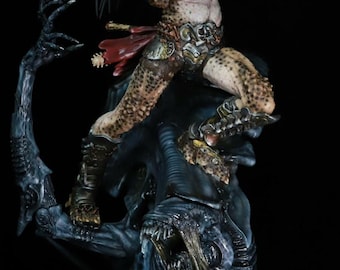 Alien kontra Predator (AVP) Post-Battle King – ultrarealistyczne kolorowanie, bardzo duża skala 1/6, wysokość 57 cm.