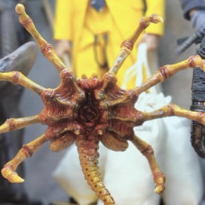 Alien Diorama Statue – Facehugger Burst from Ovomorph Scene, with Base, 26cm H × 17cm W × 11cm D, Resin