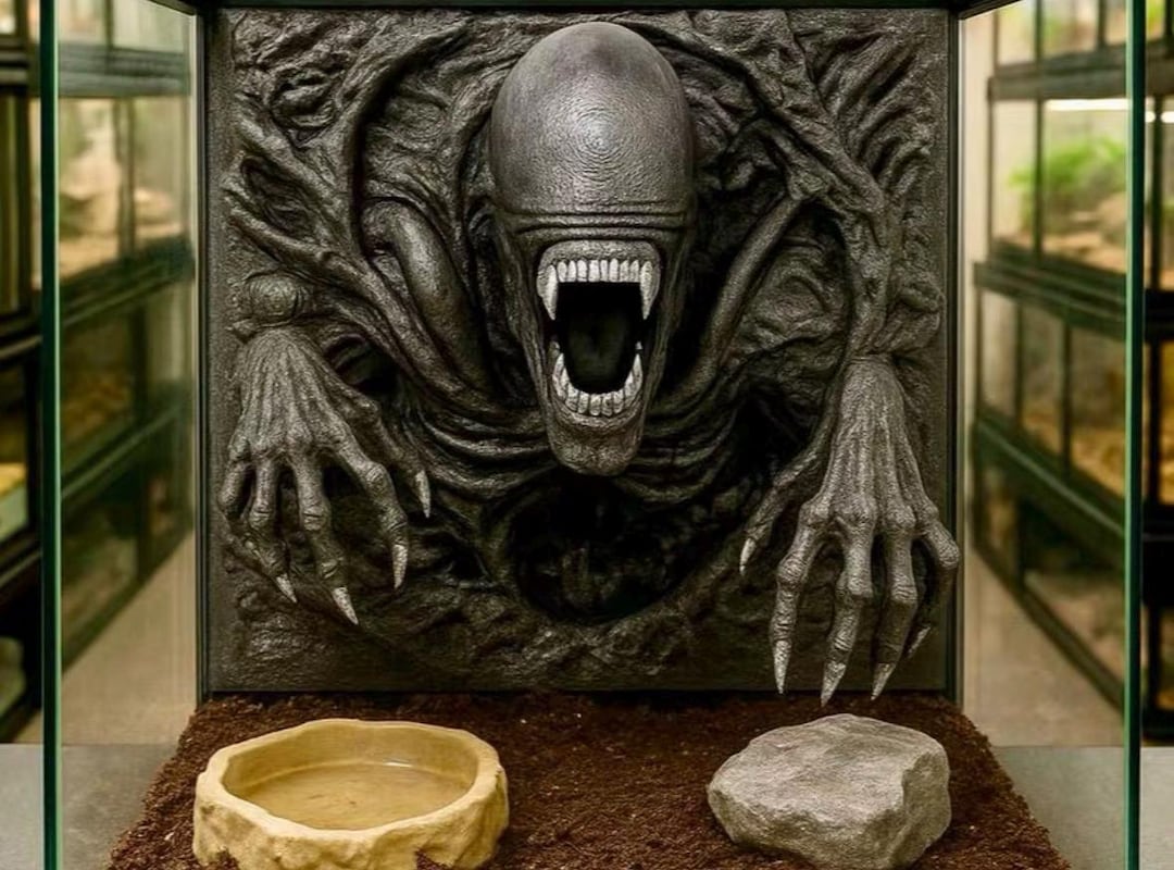 Alien Wall Plaque Statue, 11.8in by 11.8in, Resin 3D Printed ...