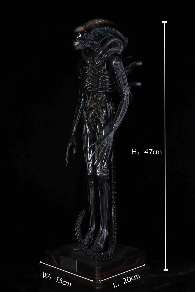 Alien Full Body Statue – Polystone Resin Collectible Figurine ...