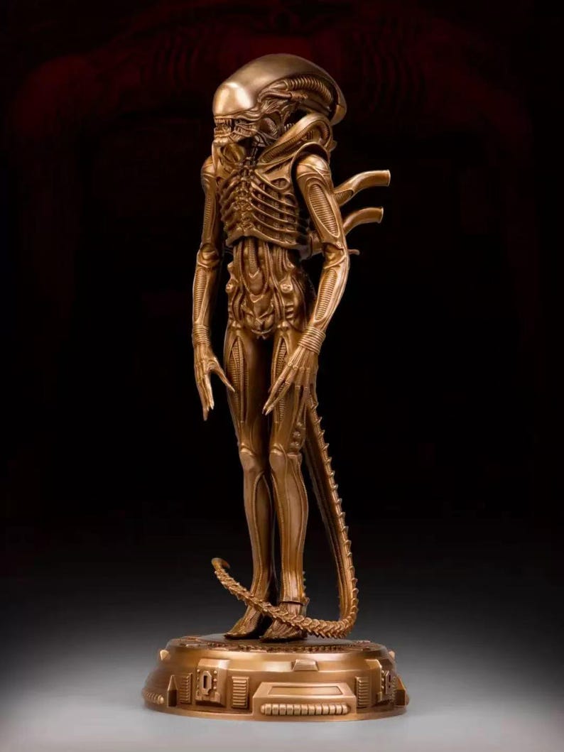 Alien Bronze Sculpture: Sci-fi Art Masterpiece - Etsy