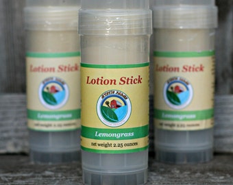 Lemongrass Natural Beeswax Lotion Stick, body balm, hand moisturizer, moisturizing salve, solid travel lotion, natural lotion bar, shea balm