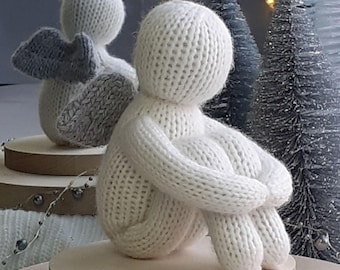 Angel Easy Knit Pattern - Beginner Friendly Knitting Tutorial - DIY Plush Angel Toy