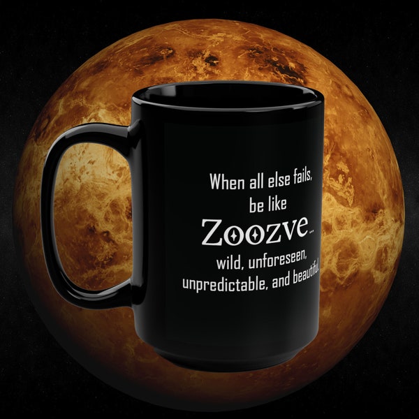 Zoozve - Venus - Black Mug, 15oz [kj]