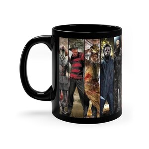 Horror Character Coffee Mug, 11oz, Scary Gift, Horror Fan Mug, Halloween Cup, Horror Movie Cup