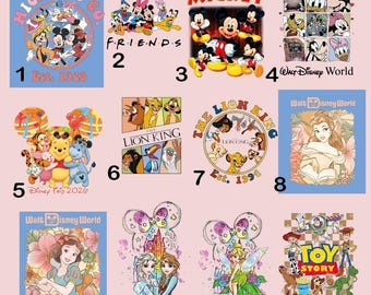 Disney Family Trip Dtf Transfer, Disney All Character Ready To Press