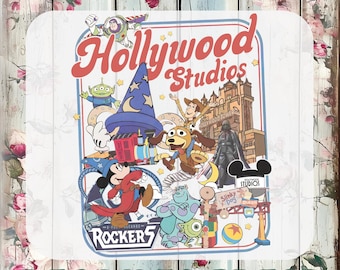 Transferencia DTF de Disney Hollywood Studios, Mickey y sus amigos, Torre de Hollywood, planchable