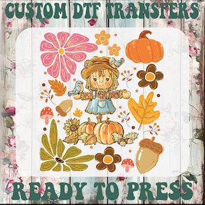 Fall Pumpkin Heat Transfer: Cozy Autumn Vibes DTF Iron On