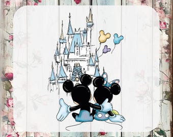 Disney Magical Castle Ready To Press, Watercolor Castle Dtf Prints