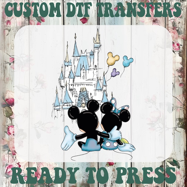 Disney Magical Castle Ready To Press, Watercolor Castle Dtf Prints