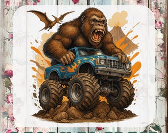 Bigfoot Monster Truck DTF Transfer, Hillbilly Truck Iron-On