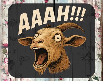 Funny Goat DTF Transfer: Farm Animal Heat Press Design