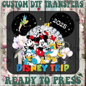 Epcot Dtf, Mouse And Friends Epcot Ready To Press, Family Vacation Heat Transfer, Epcot World Tour Iron On Transfer, Vacay Mode Dtf Transfer