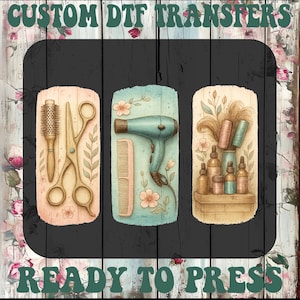 Hairstylist Ready To Press, Hairdresser Heat Transfer, Gift for Hairdresser Iron On Transfer, Preppy Hair Stylist Dtf Transfers,