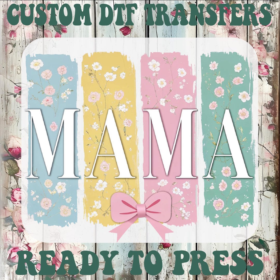 Coquette Floral Mama Dtf Transfer, Preppy Mothers Day Ready to Press - Etsy