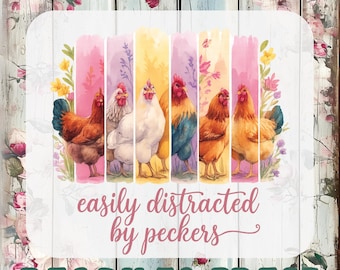 Funny Floral Chicken DTF Transfer: Farm Life Iron-On