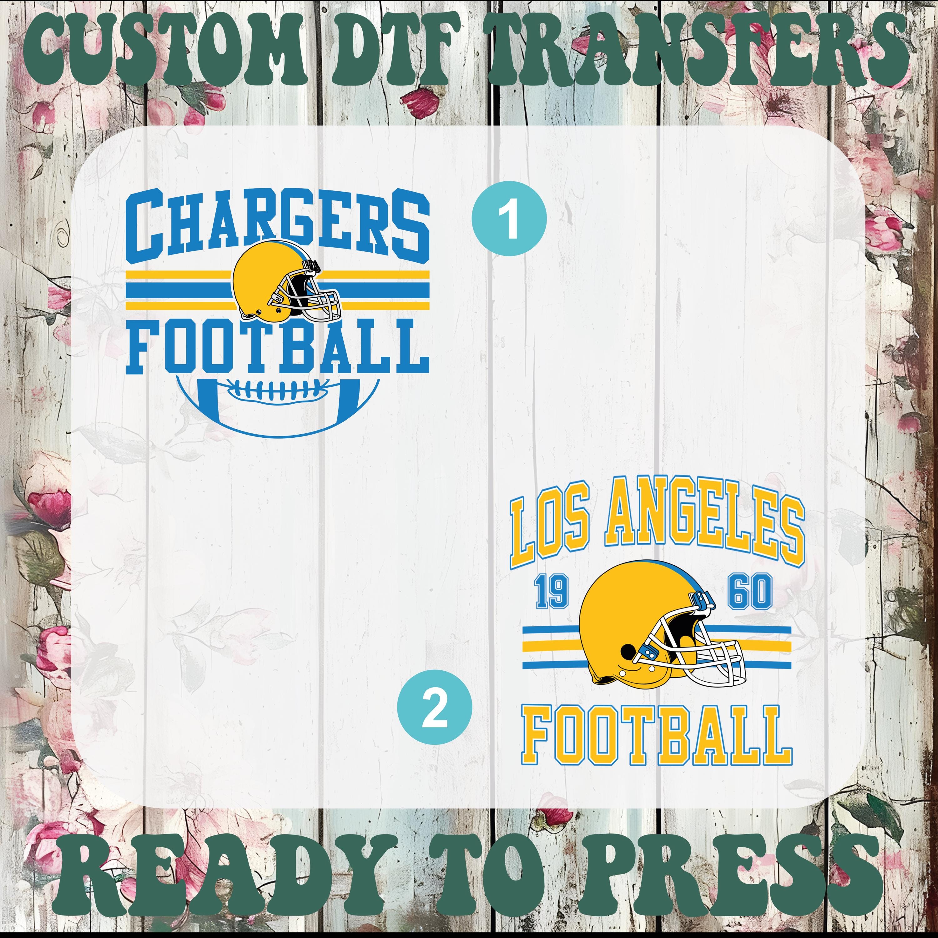 Huge Los Angeles Chargers Iron-On Patch - 5 X 11.5 Inches, Team Logo For Jackets Hats Bags