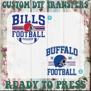 Buffalo Bills Football DTF Transfer: Vintage Iron-On Heat Press