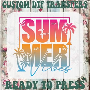 Summer Vibes Ready To Press, Tropical Heat Transfer, Retro Beach Iron On Transfer, Summer Salty Soul Dtf Transfer, Trendy Summer Dtf