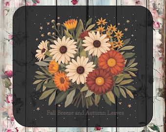 Fall Floral DTF Transfer, Autumn Iron On, Thanksgiving Print