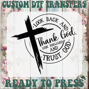 Christian Cross DTF Transfer: Bible Verse Heat Press Iron On