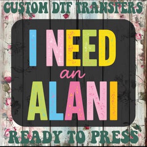 Alani Dtf Retro Heat Transfer: Summer Beach Iron-On Design