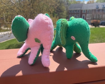 Handmade Felt Elephant Plush – Mini Stuffed Animal, Kawaii Soft Toy, Pocket Plush Gift