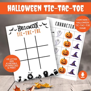 Halloween Tic Tac Toe Game: Spooky Printable Party Favor (PDF Download)