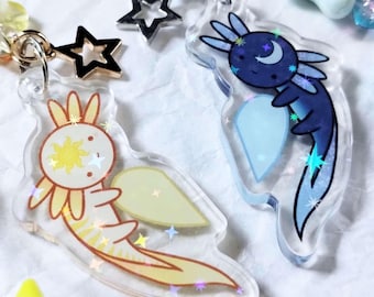 Bijpassende Sun and Moon Axolotl-sleutelhangers
