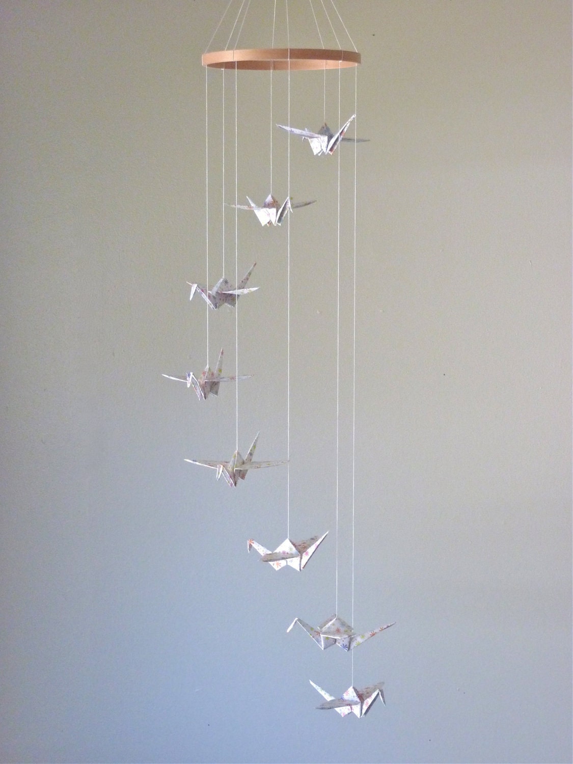 Baby Mobile Origami Crane Mobile Children Decor Eco Friendly Etsy