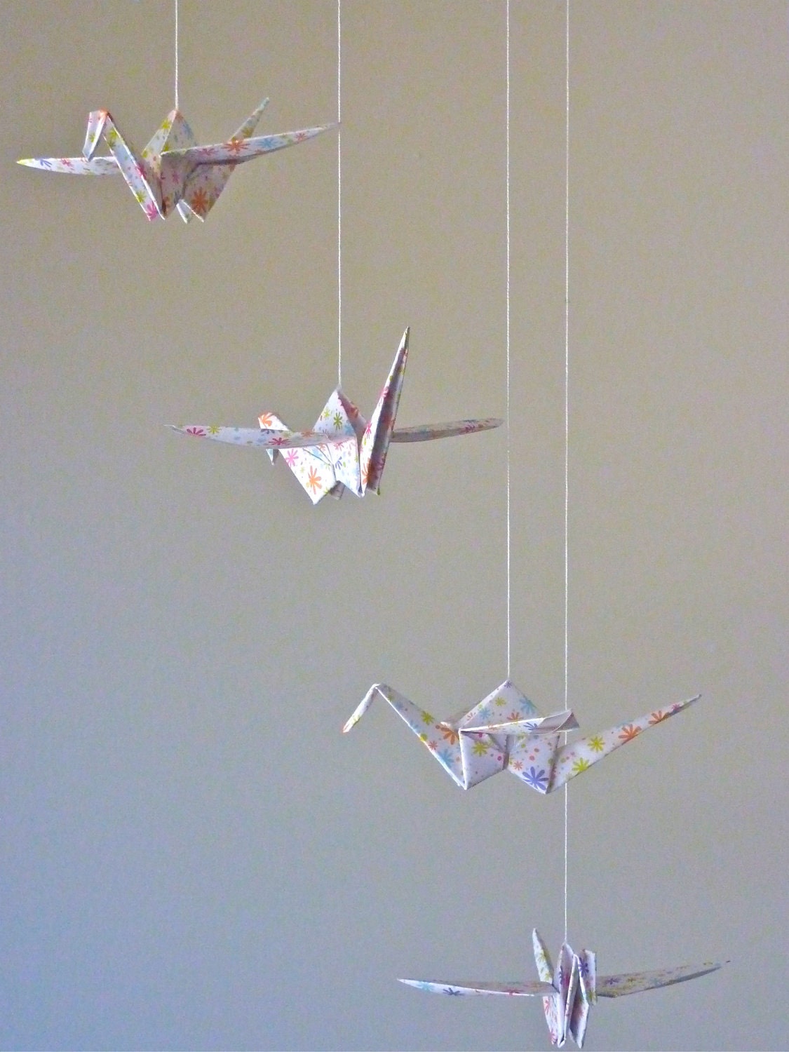 Baby Mobile Origami Crane Mobile Children Decor Eco Friendly Etsy