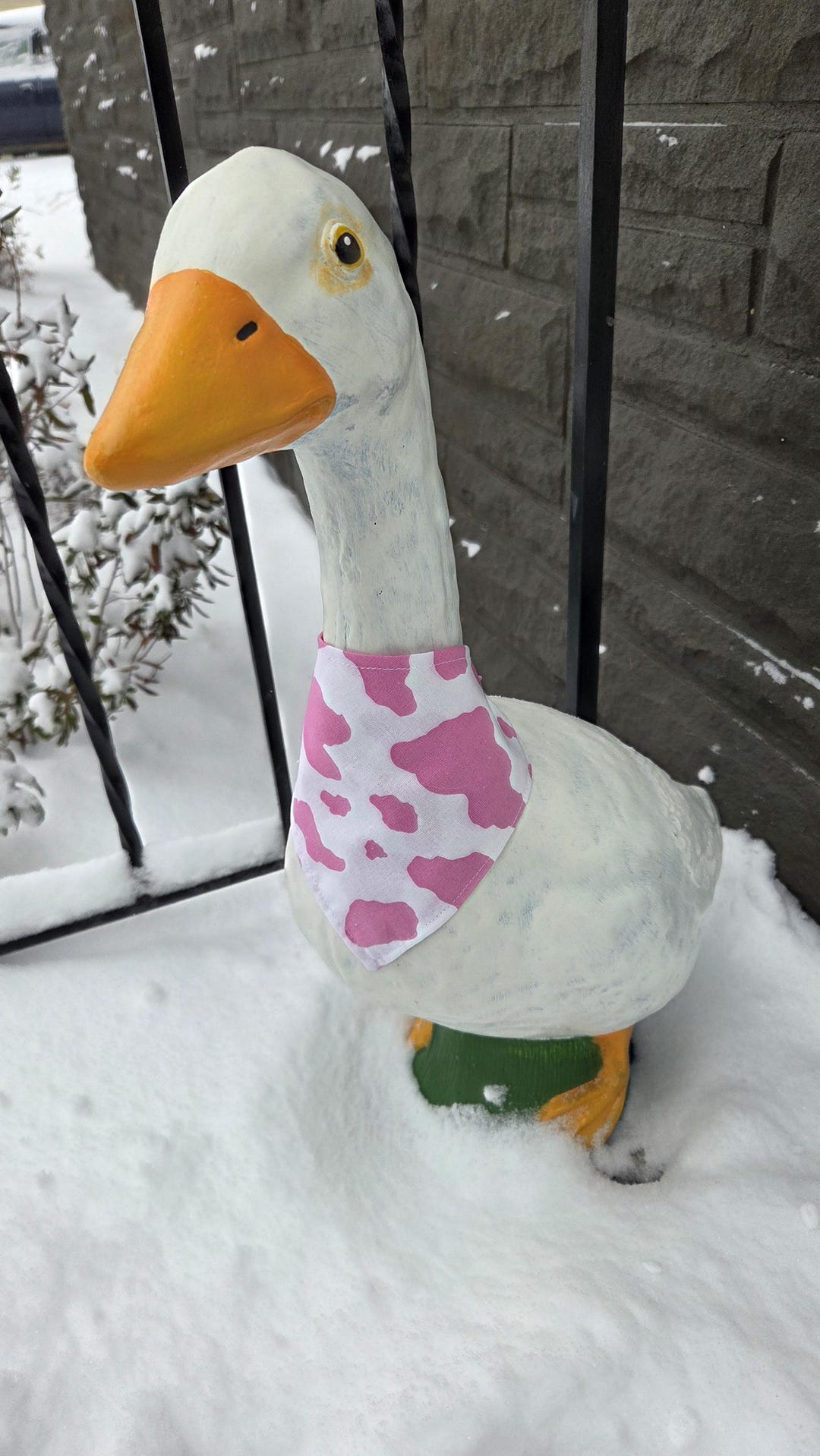 Pink Cow Print Porch Goose Bandana - Etsy Canada