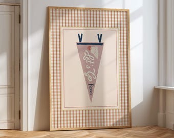 Póster del banderín de las Indiana Fever – Decoración de la WNBA, Habitación de Niñas (Descarga Digital)