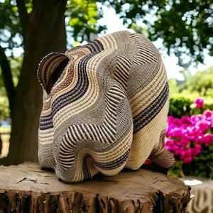 Cesta Basabasa Bolga, cesta de regalo, cesta hecha en Ghana, cesta de comestibles, cesta grande, cesta redonda, cesta de mercado africano, Bolgatanga..