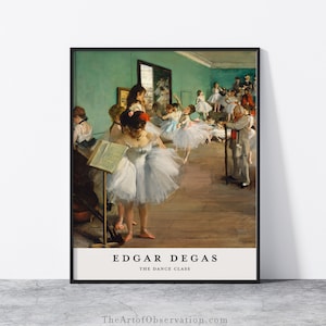 The Dance Class Edgar Degas wall art print exhibition poster Degas print Ballerina gift for her Ballet class Degas dance studio decor