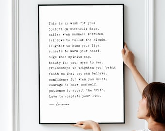 This is my wish for you Quote Wall Art Print meaningful gift for women grad gift for him Inspiring 21st birthday gift for her encouragement